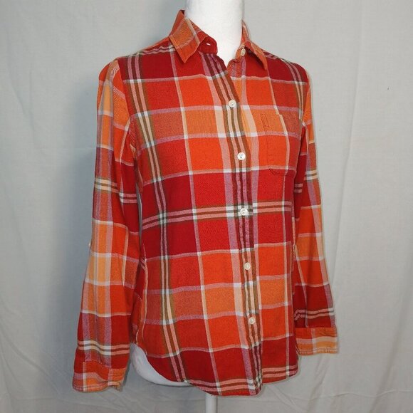 LUCKY BRAND, BOY FRIEND FIT, FLANNEL BUTTON DOWN, SIZE XS - Picture 1 of 4